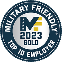 Military Friendly Top Ten Employer Award 2023 Badge